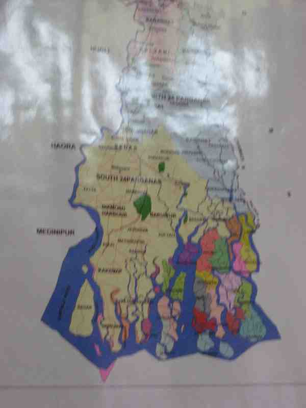 Map Of Sundarbans ICSF   Picture Of Sundarbans Map In SBR Office 2 